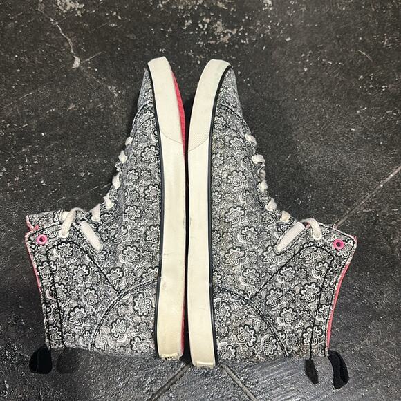 VANS Sydney Henna Hi Womens Black Paisley Print Skate Ankle Sneakers Shoes 8.5 - Picture 7 of 12